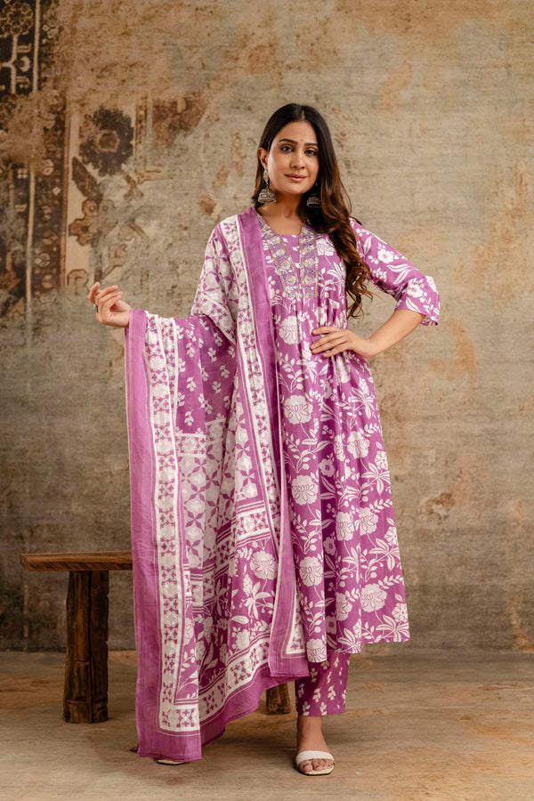 ANARKALI COTTON SALWAR SETS 0143