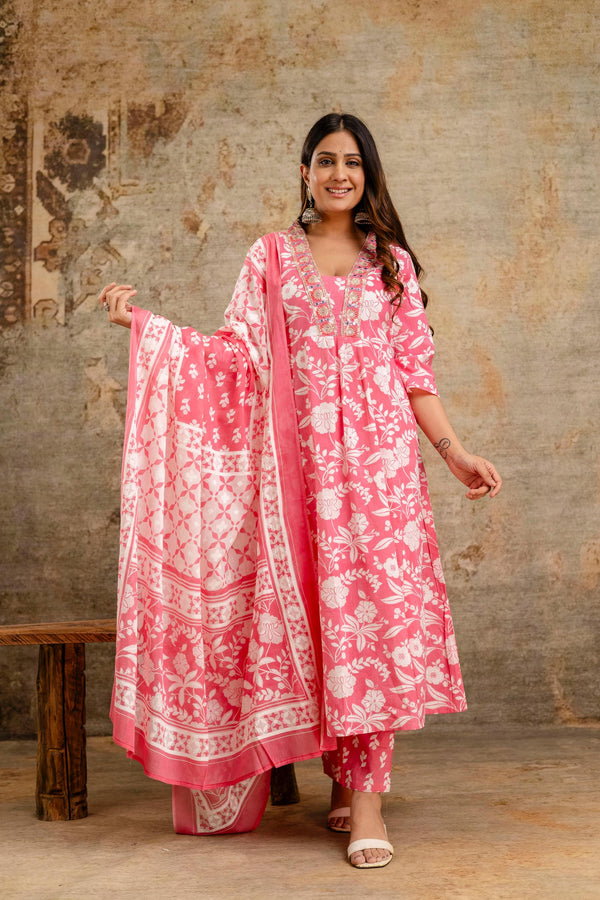 ANARKALI COTTON SALWAR SETS 0144