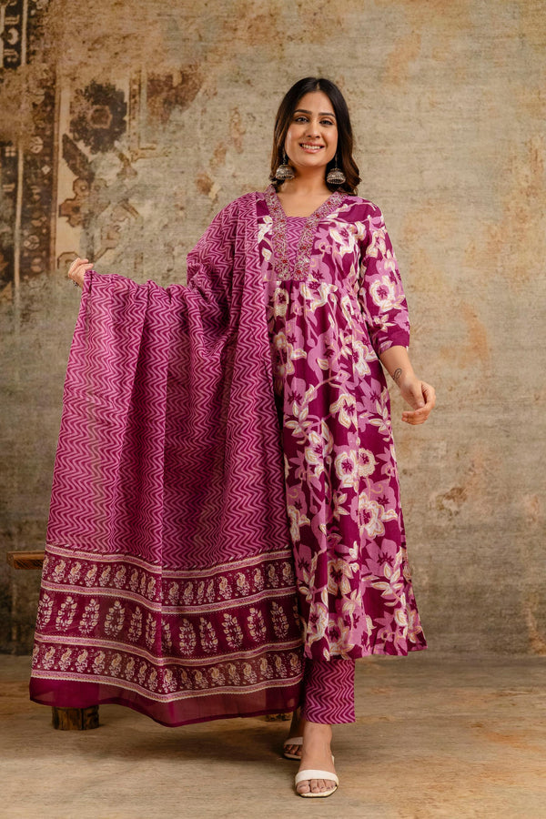 ANARKALI COTTON SALWAR SETS 0146