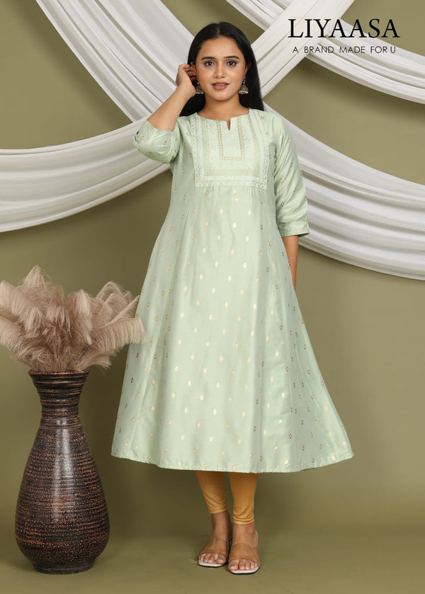 PREMIUM SILK UMBRELLA KURTIS 0304