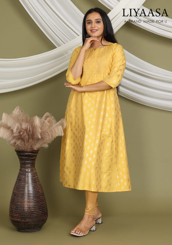 PREMIUM SILK UMBRELLA KURTIS 0305