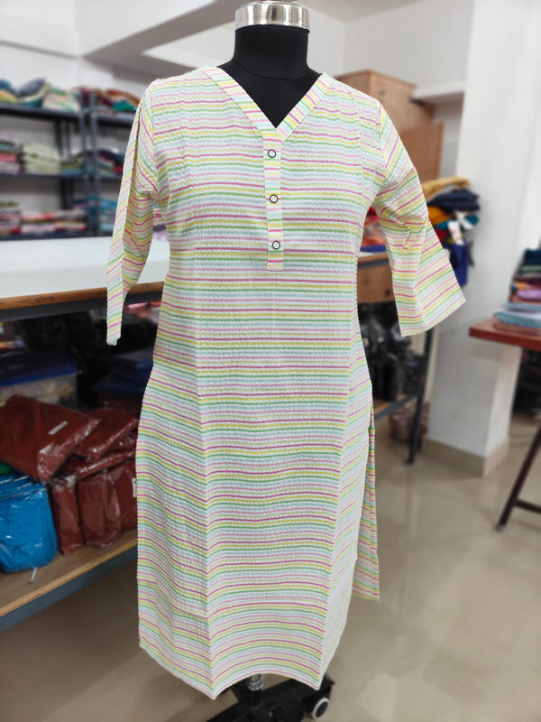 COTTON POPCORN KURTIS 0035