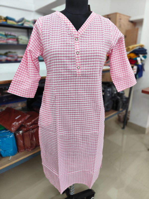 COTTON POPCORN KURTIS 0035