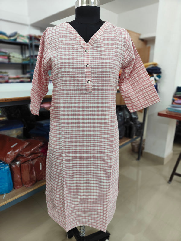 COTTON POPCORN KURTIS 0035