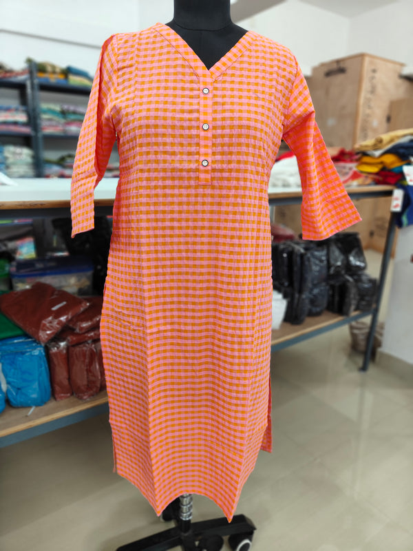 COTTON POPCORN KURTIS 0035