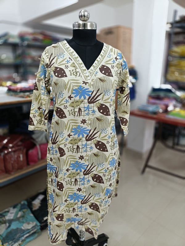 EMBROIDERY OFIICE WEAR KURTIS
