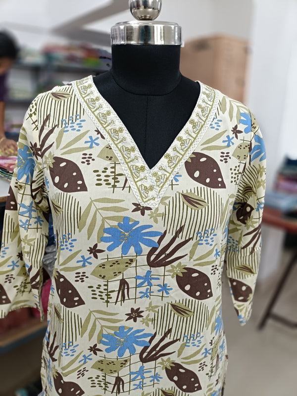 EMBROIDERY OFIICE WEAR KURTIS