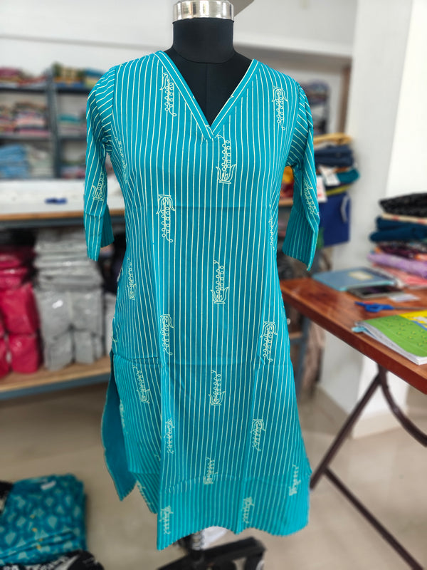 OFFICE WEAR KURTI + JEGGINGS 0096