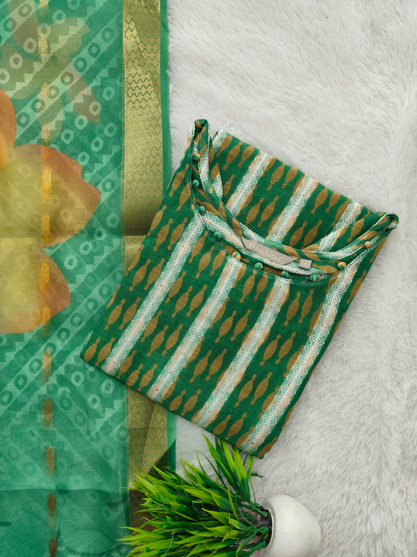 CHANDERI SILK KURTI + DUPATTA 0250