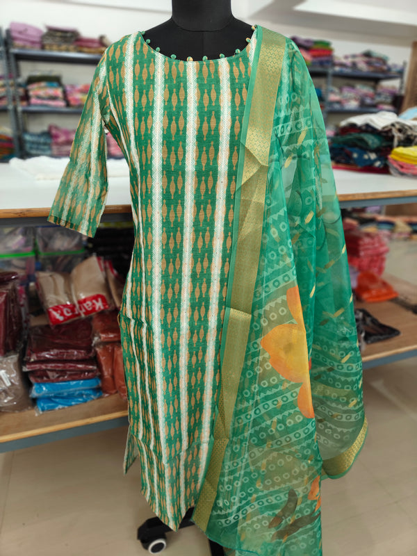 CHANDERI SILK KURTI + DUPATTA 0250