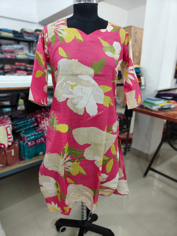 LINEN SLUB COTTON KURTIS 0445
