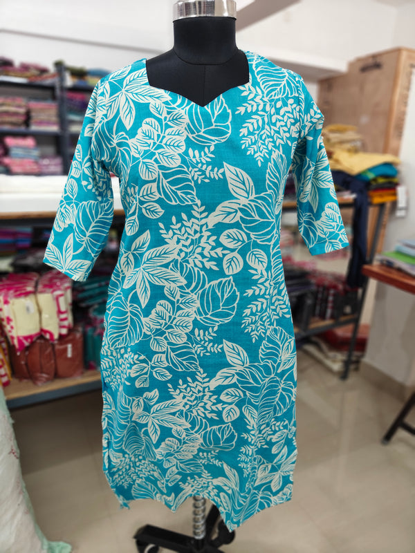 LINEN SLUB COTTON KURTIS 0445