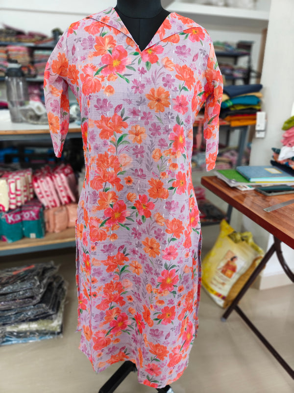 TRENDING LINEN BUBBLE KURTIS 0455