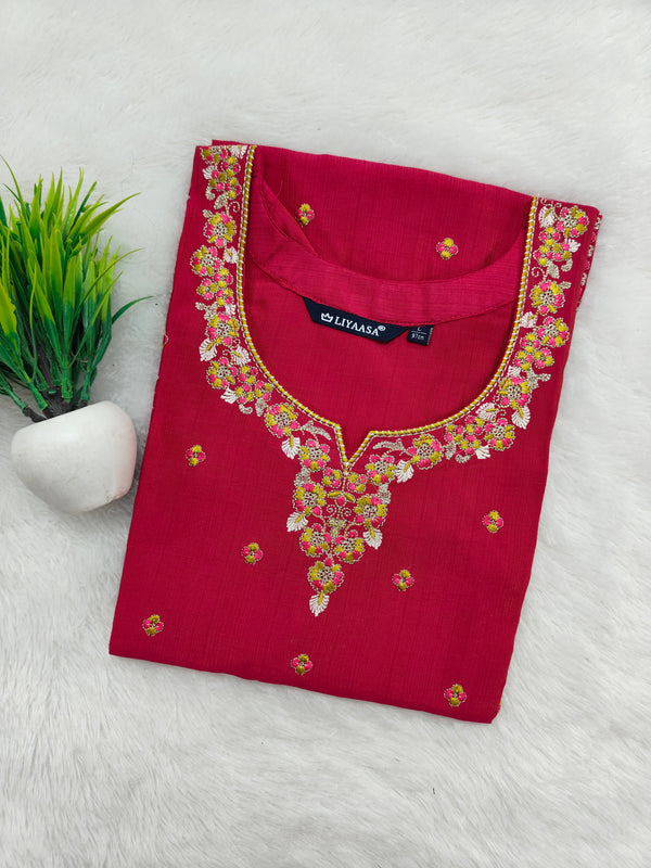 PREMIUM VATICAN SHIMMER SILK KURTIS 0458