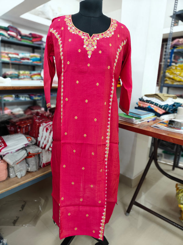 PREMIUM VATICAN SHIMMER SILK KURTIS 0458