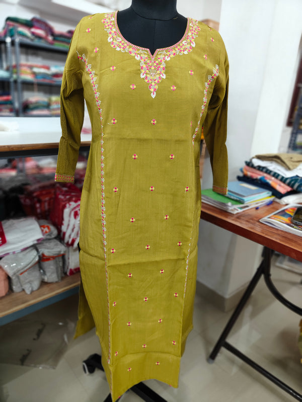 PREMIUM VATICAN SHIMMER SILK KURTIS 0458