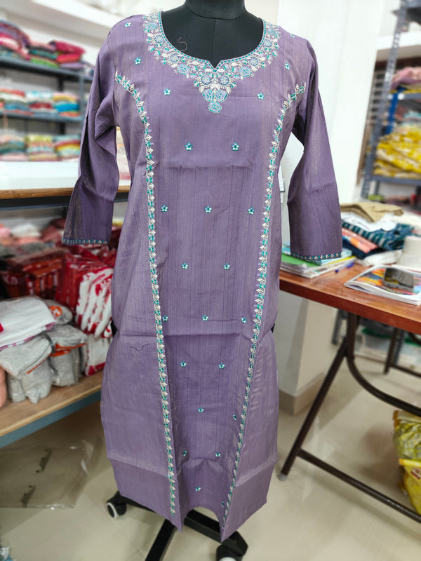 PREMIUM VATICAN SHIMMER SILK KURTIS 0458