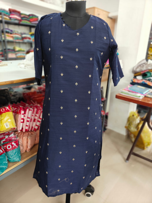 PREMIUM HANLOOM RAW SILK ETHNIC WEAR KURTIS 0476