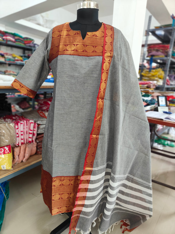 PREMIUM KANCHI COTTON KURTI + DUPATTA 0479