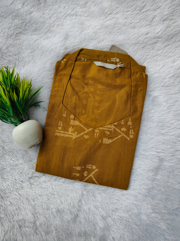 PREMIUM FLEX COTTON KURTIS MUSTARD 0463
