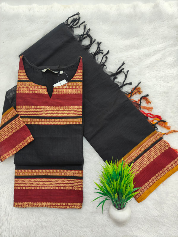 PREMIUM KANCHI COTTON KURTI + DUPATTA 0479
