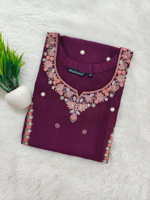 PREMIUM VATICAN SHIMMER SILK KURTIS 0458
