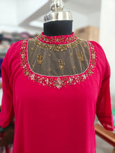 Party Wear Jewel neck kurtis 0473