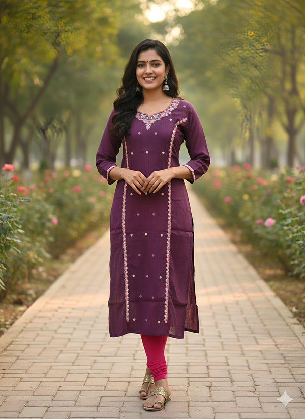 PREMIUM VATICAN SHIMMER SILK KURTIS 0458