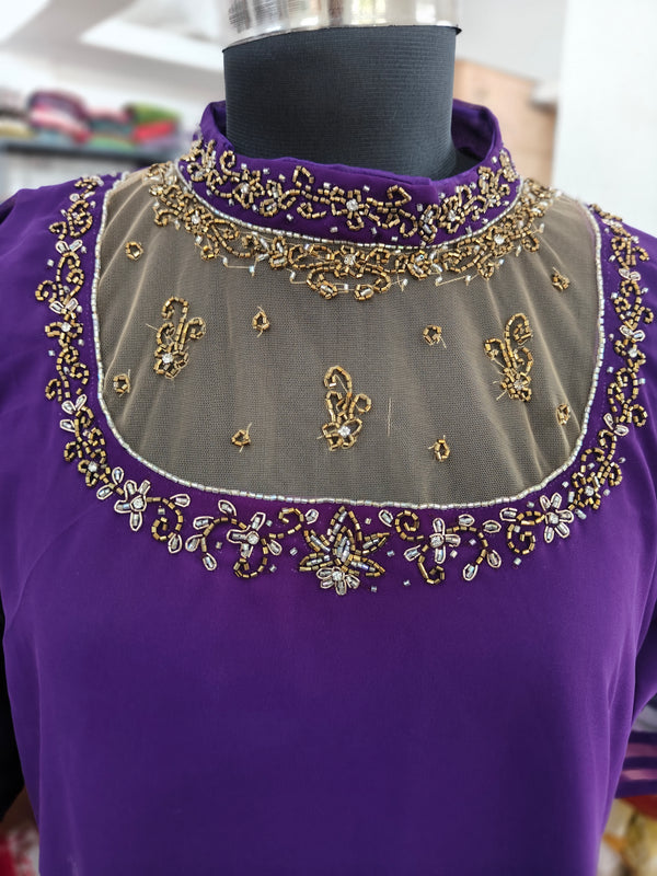 Party Wear Jewel neck kurtis 0473