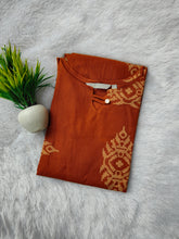PREMIUM FLEX COTTON  KURTIS RUST ORANGE 0463