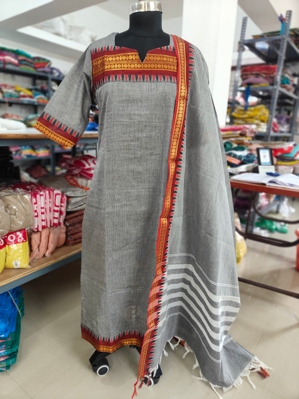 PREMIUM KANCHI COTTON KURTI + DUPATTA 0479