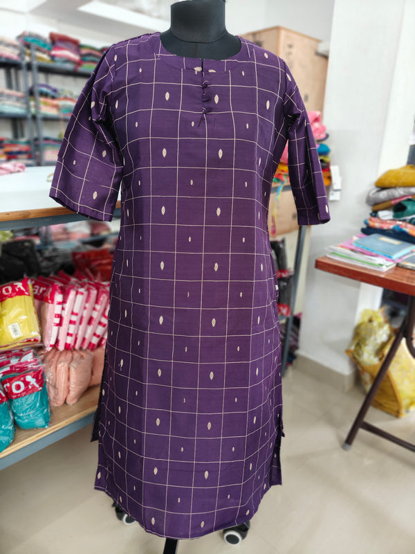 PREMIUM HANLOOM RAW SILK ETHNIC WEAR KURTIS 0476