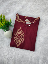 PREMIUM FLEX COTTON  KURTIS WINE 0463