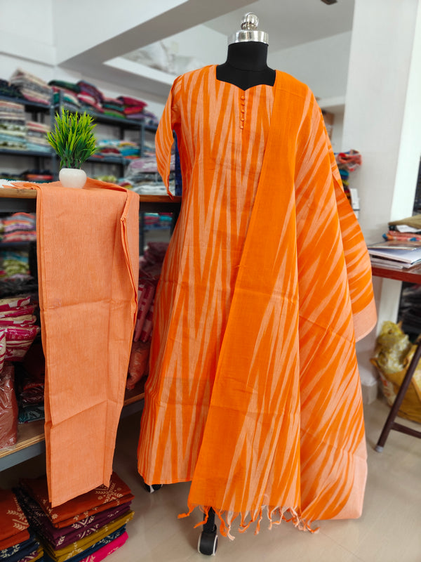 PREMIUM HANDLOOM IKKAT COTTON SALWAR SETS 0464