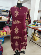 PREMIUM FLEX COTTON  KURTIS WINE 0463