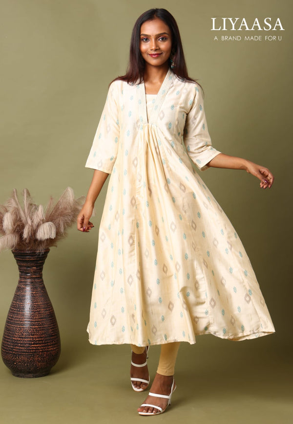 V NECK ANARKALI KURTIS