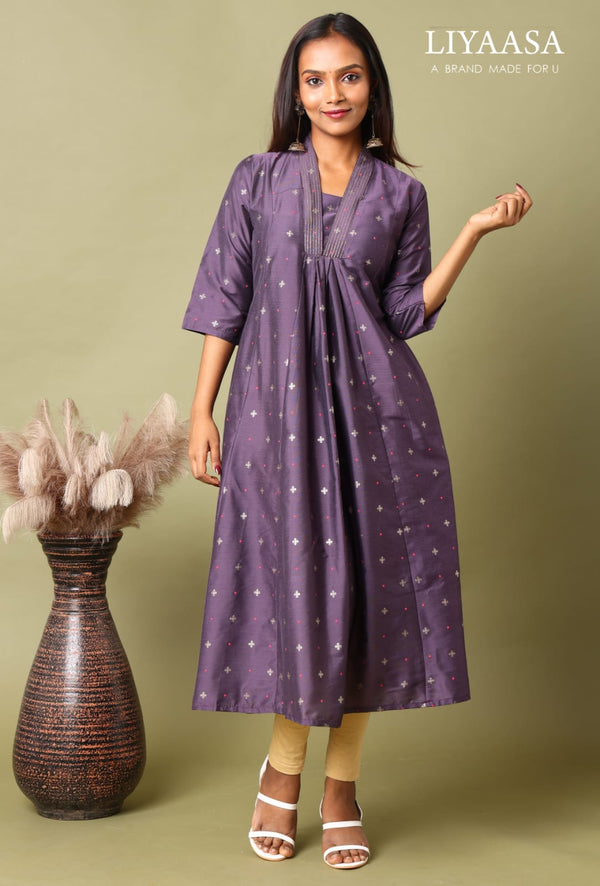 V NECK ANARKALI KURTIS