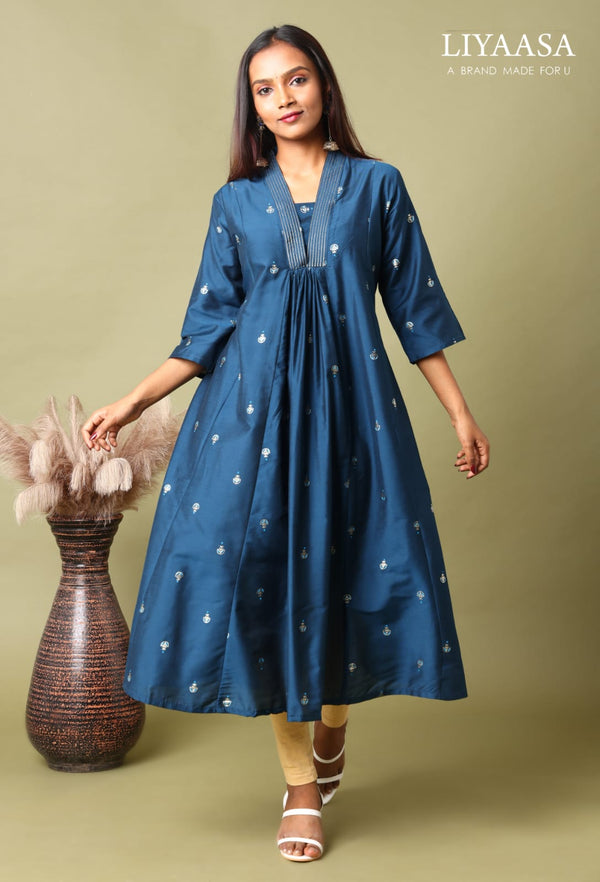 V NECK ANARKALI KURTIS