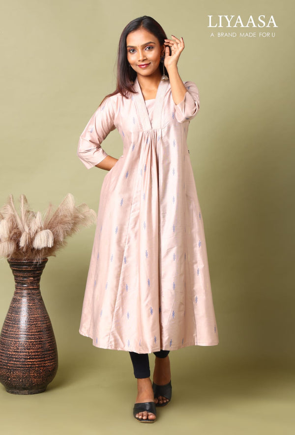 V NECK ANARKALI KURTIS