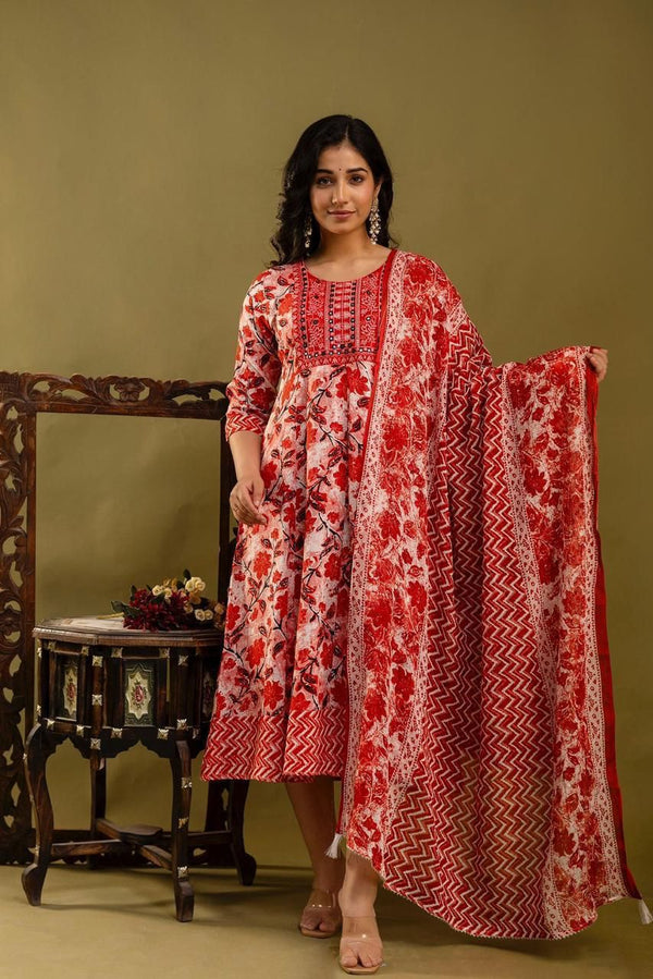 ANARKALI KURTI +DUPATTA