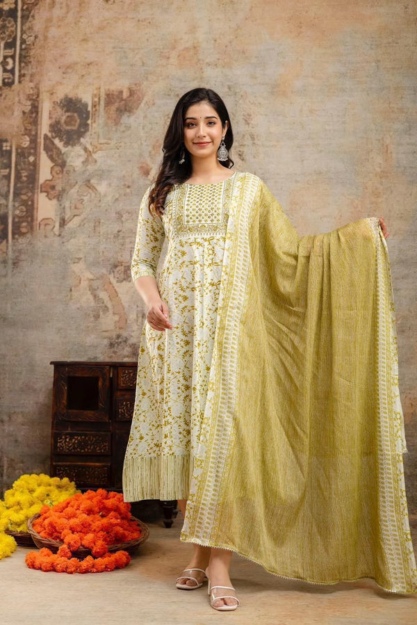 ANARKALI KURTI +DUPATTA