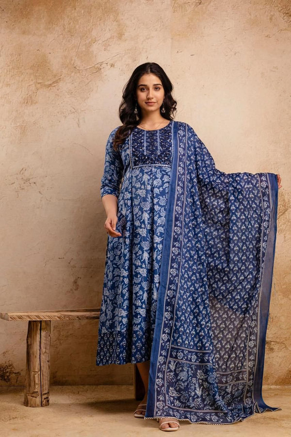 ANARKALI KURTI +DUPATTA