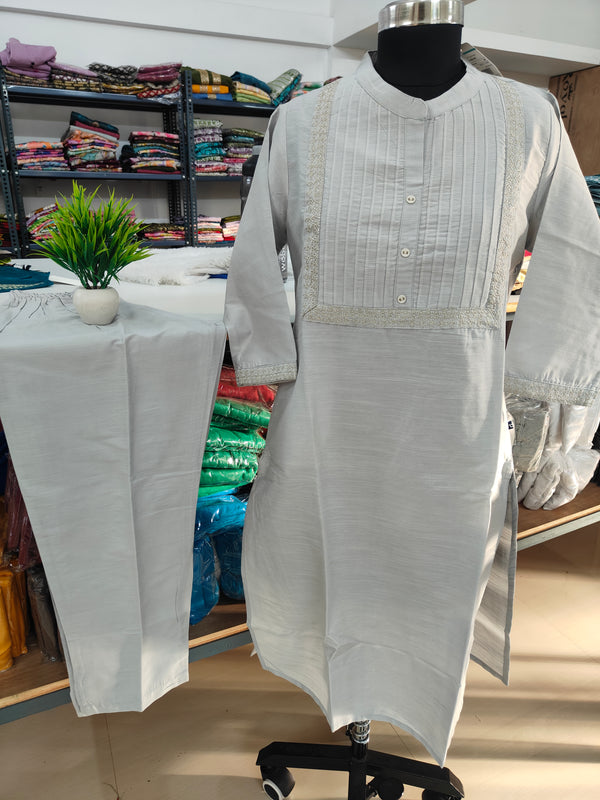 PINTUCK SILK CO-ORD SET