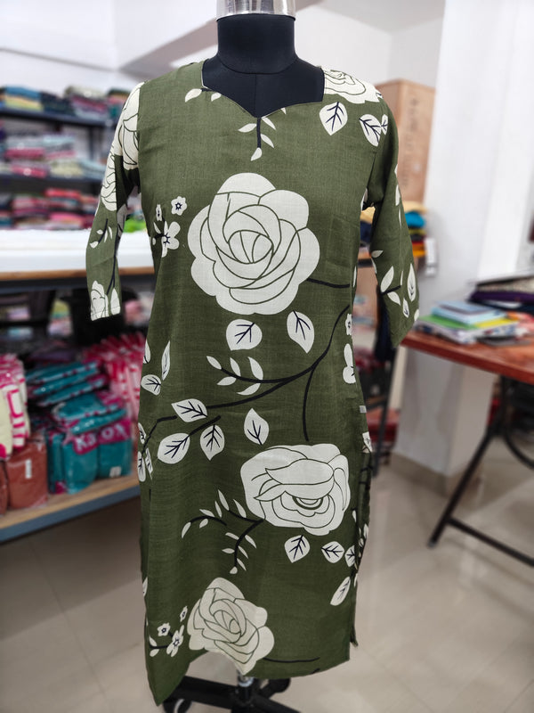LINEN SLUB COTTON KURTIS 0445