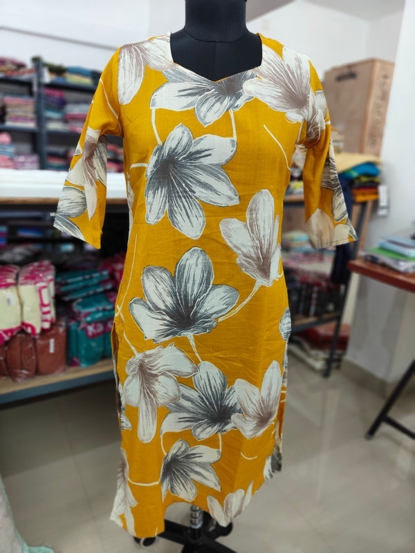 LINEN SLUB COTTON KURTIS 0445