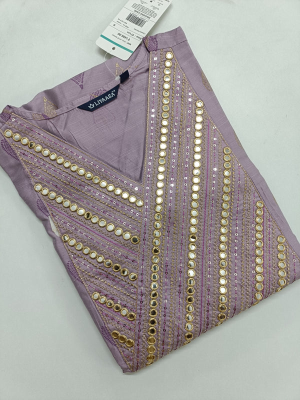 PREMIUM SILK V NECK ANARKALI KURTIS 0457