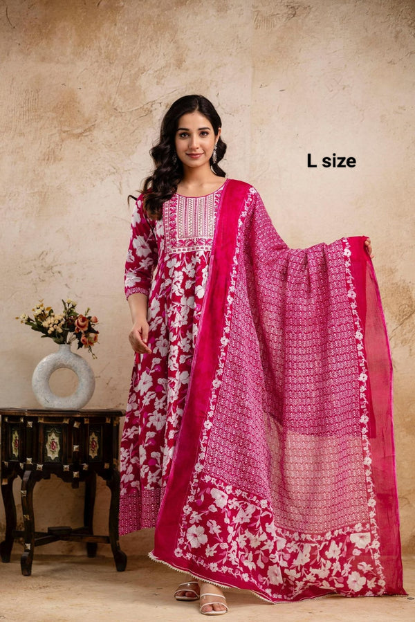 ANARKALI KURTI +DUPATTA