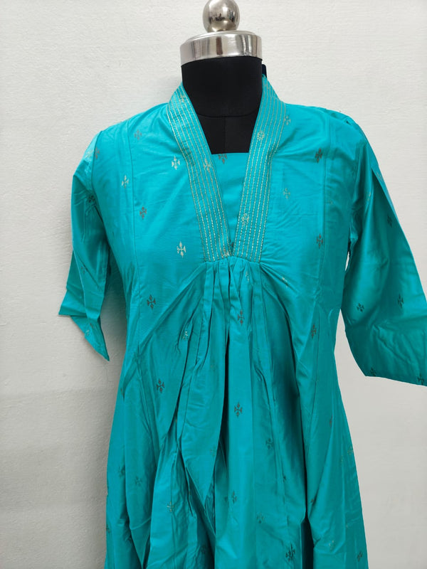 V NECK ANARKALI KURTIS