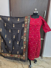 PREMIUM RAW SILK KURTI WITH KALAMKARI DUPPATTA 0509