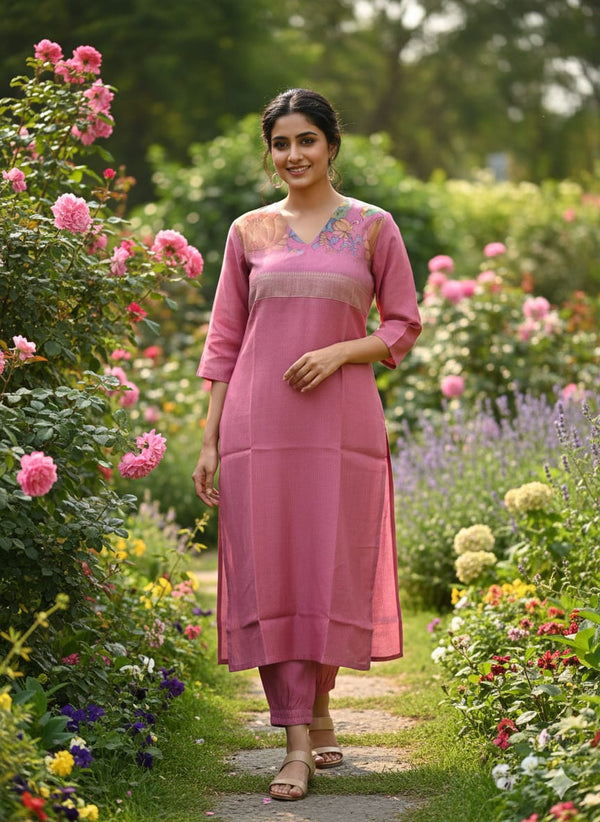 BERLIN SILK WITH ORGANZA PATCH WORK CO-ORD SETS 0532